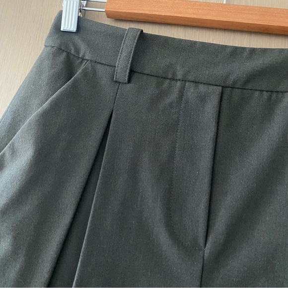 Zara pleated mini skort dark grey khaki - Picture 5 of 11